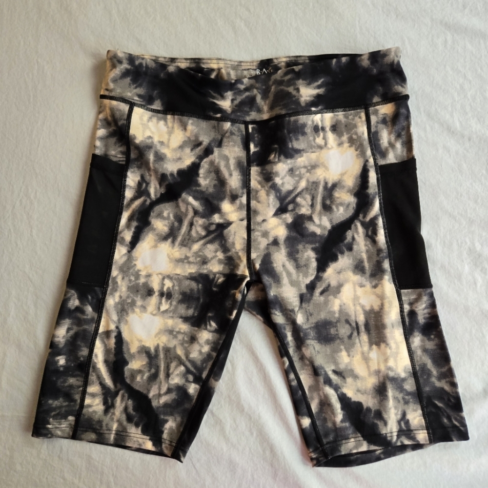 RAG Plus 3X Tie Dye Bike Shorts - Mesh Pockets Activewear
